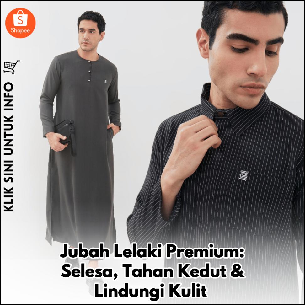 Jubah Lelaki Premium – Stretch & Anti-Kedut!
