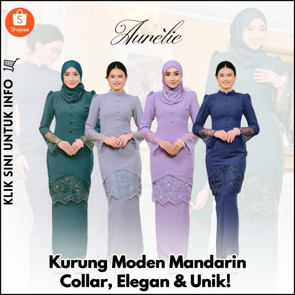 Kurung Moden Mandarin Collar, Elegan & Unik!
