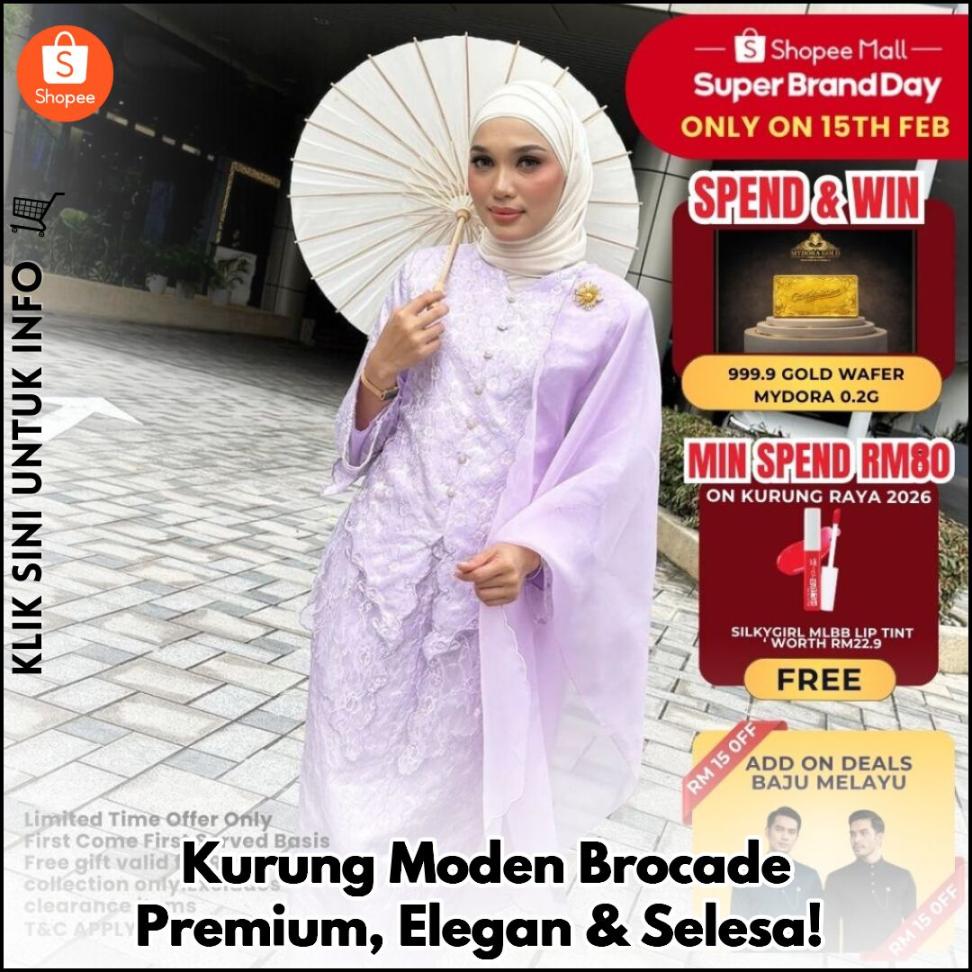 Kurung Moden Brocade Premium, Elegan & Selesa!