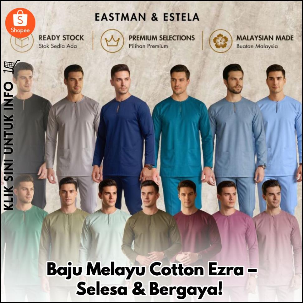 Baju Melayu Cotton Ezra – Selesa & Bergaya!