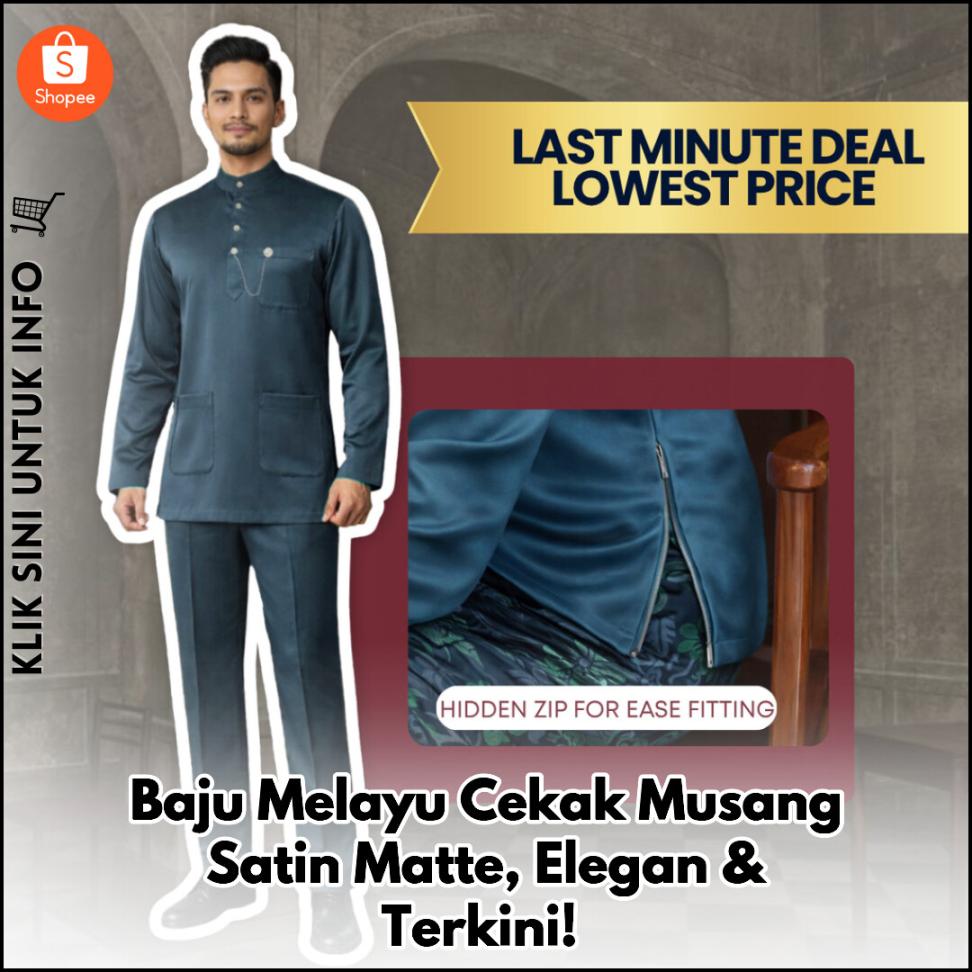 Baju Melayu Premium, Lengkap Dengan Card Holder!