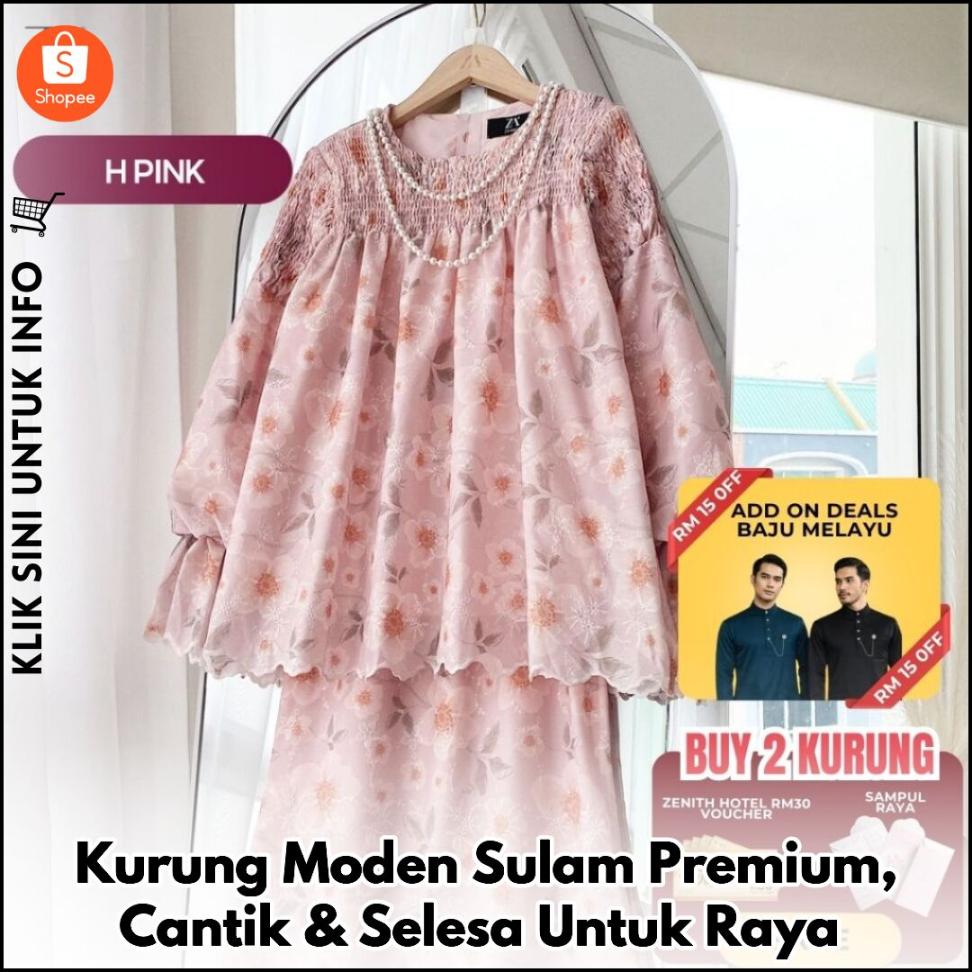 Kurung Moden Sulam Premium, Cantik & Selesa Untuk Raya