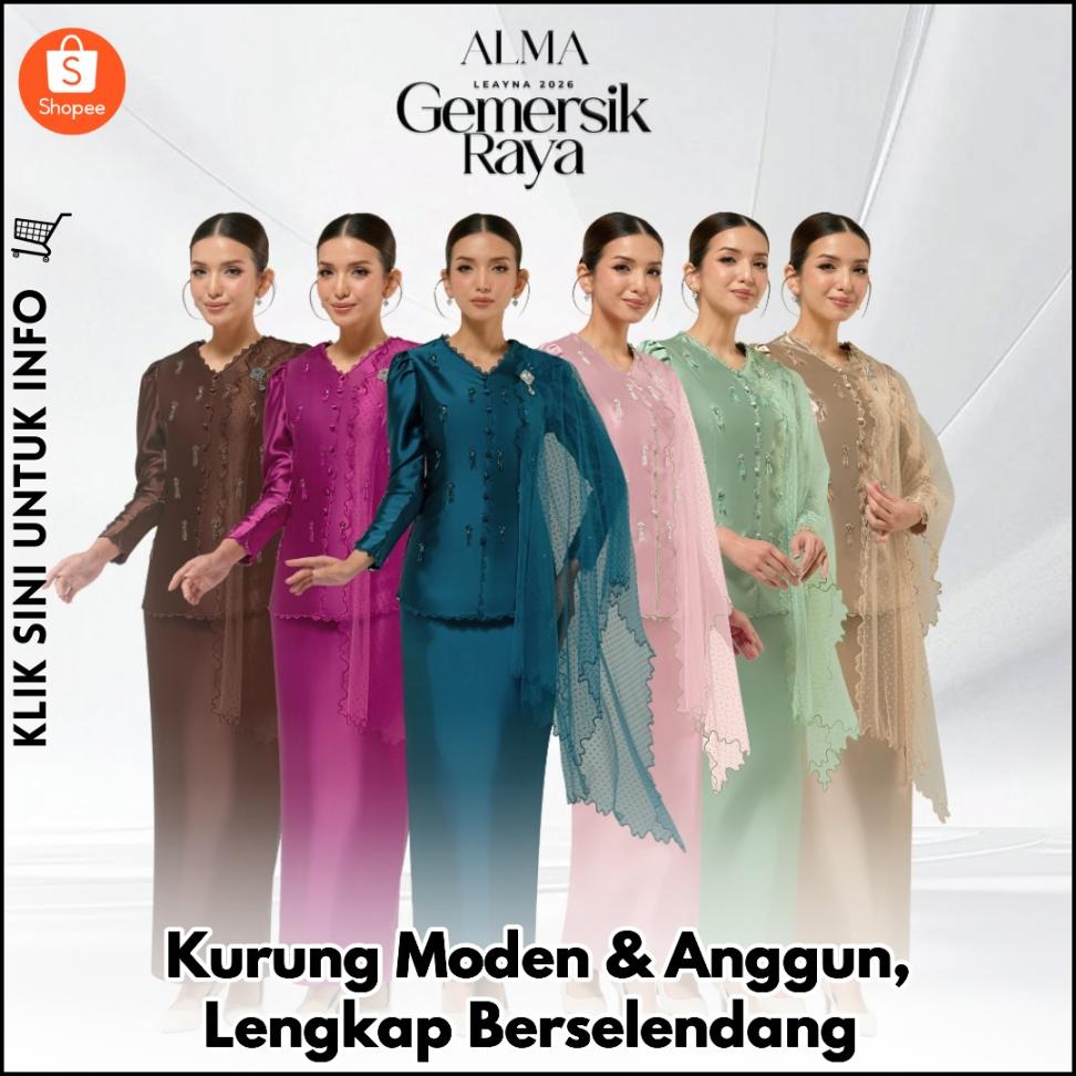 Kurung Moden & Anggun, Lengkap Berselendang