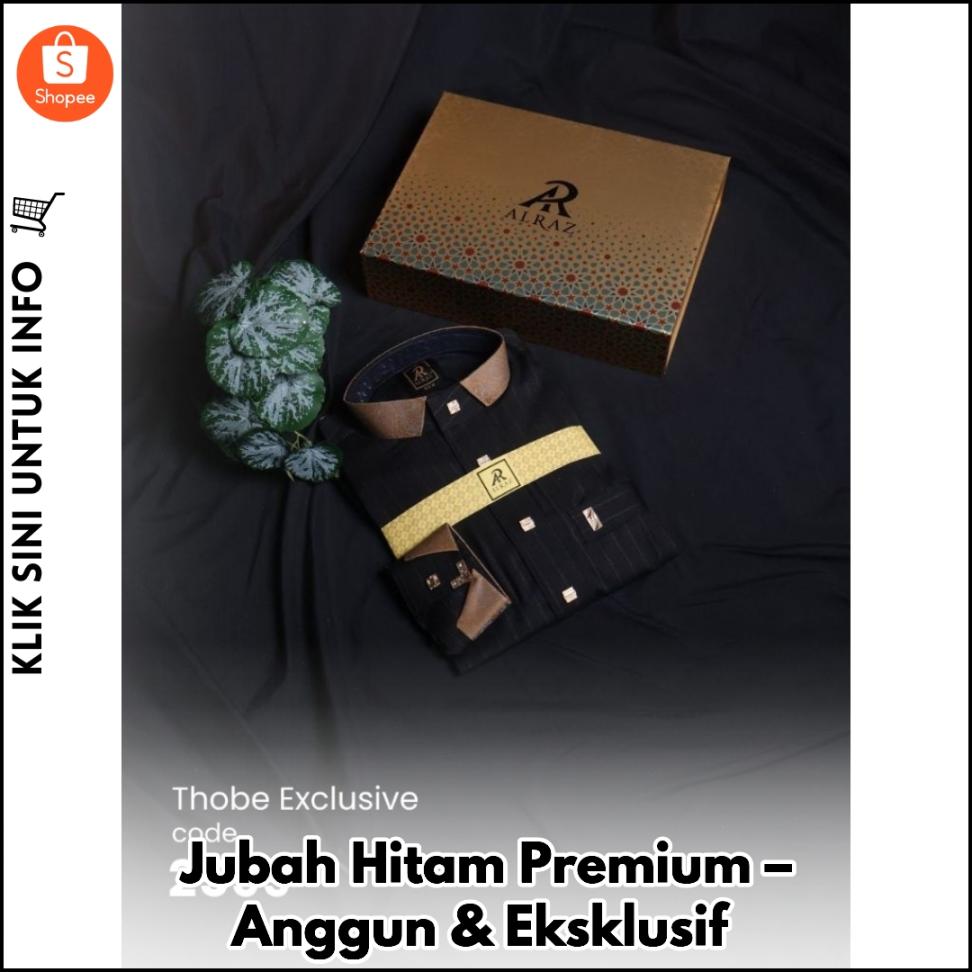 Jubah Hitam Premium – Anggun & Eksklusif