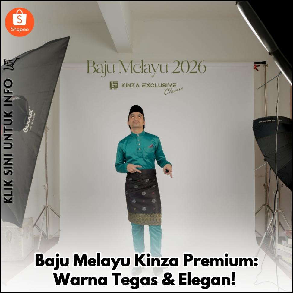 Baju Melayu Kinza Premium: Warna Tegas & Elegan!