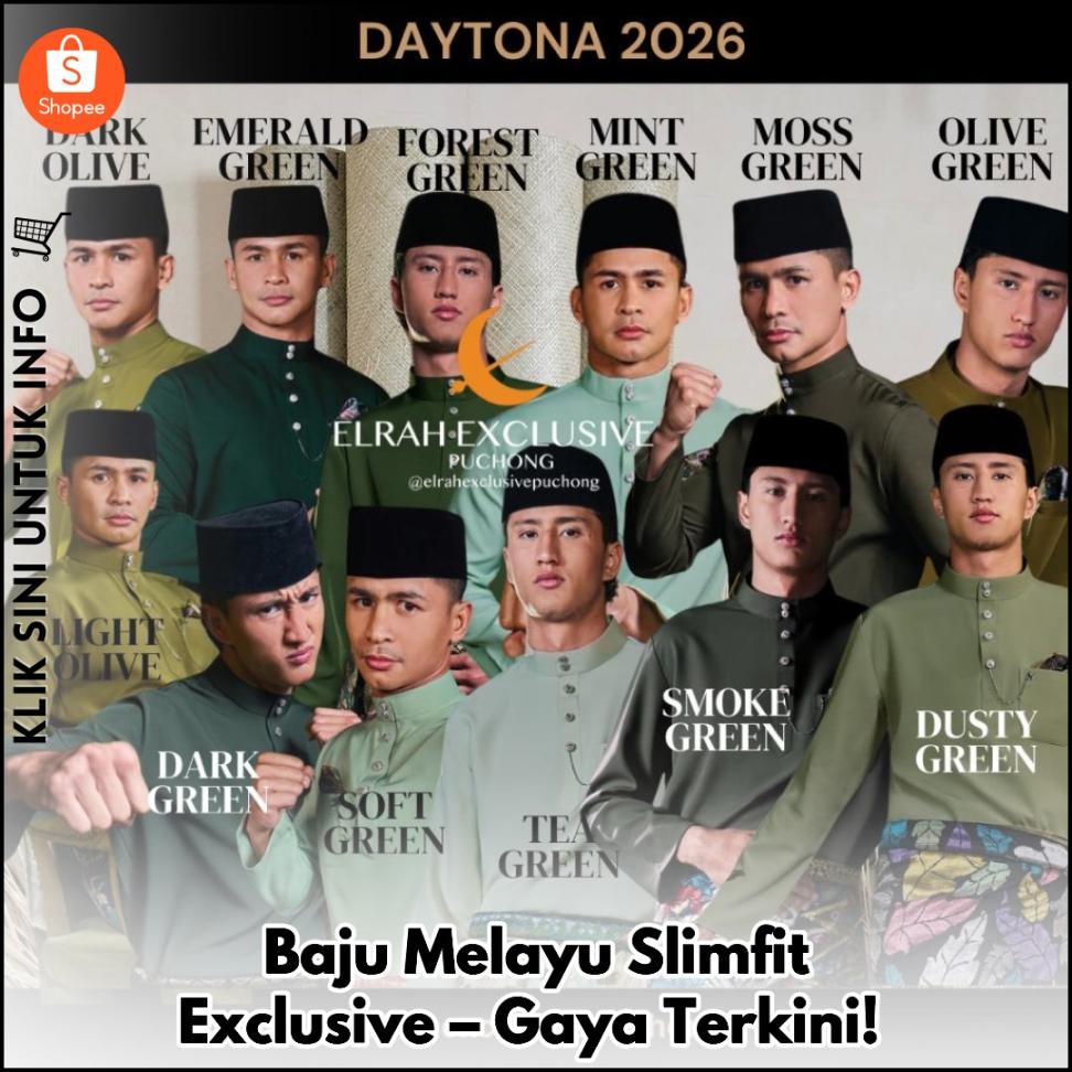 Baju Melayu Slimfit Exclusive – Gaya Terkini!