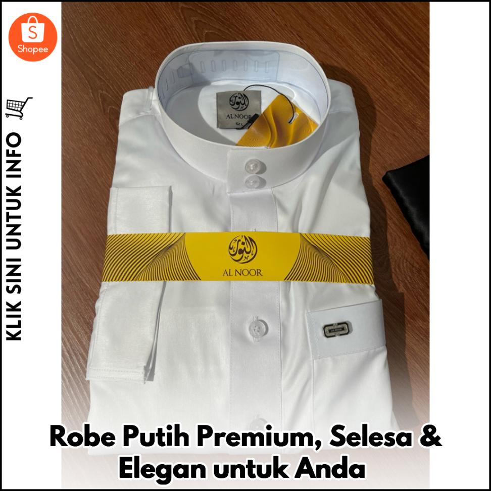 Robe Putih Premium, Selesa & Elegan untuk Anda