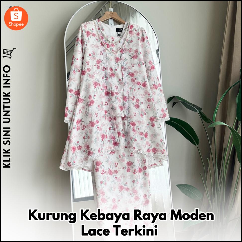 Kurung Kebaya Raya Moden Lace Terkini