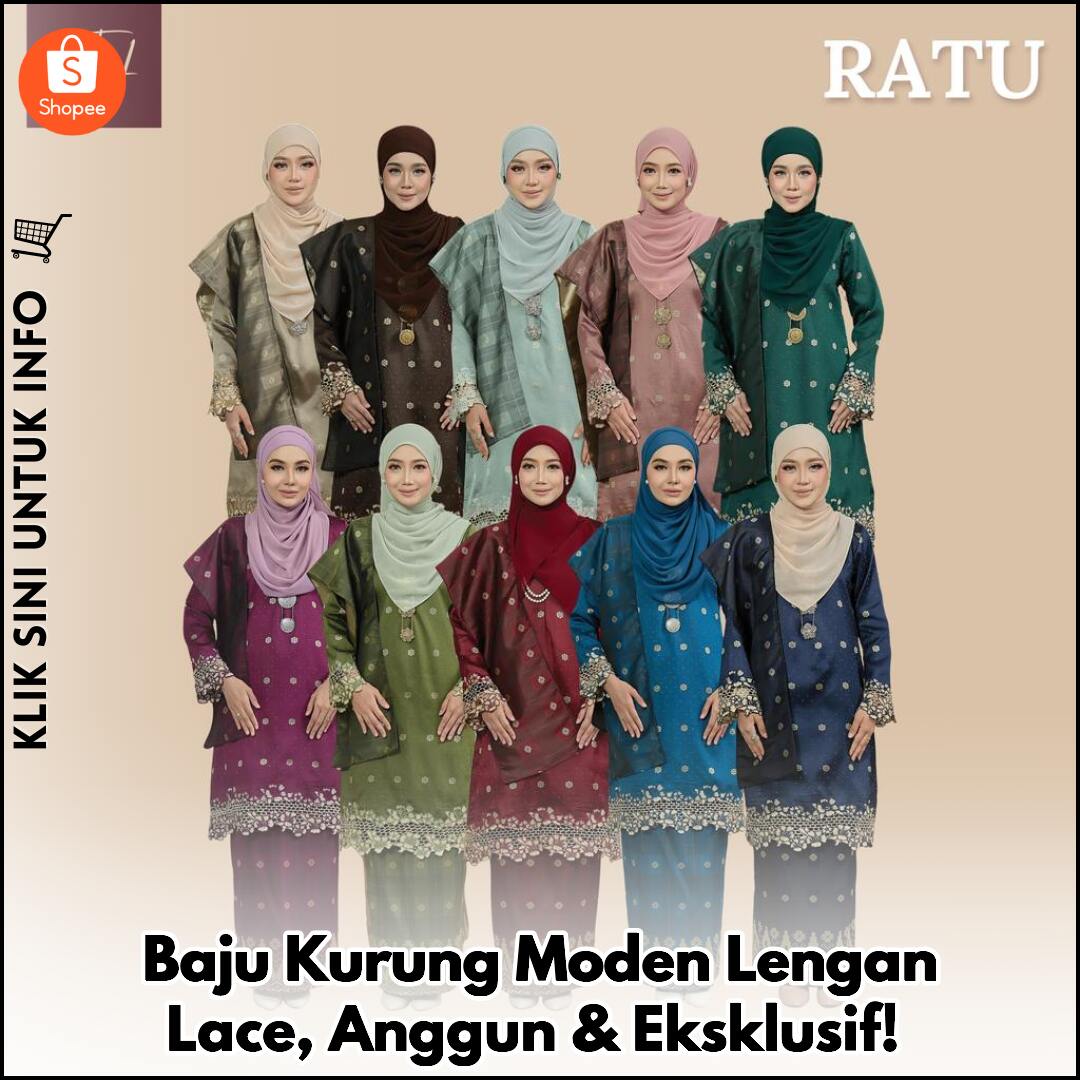 Baju Kurung Moden Lengan Lace, Anggun & Eksklusif!