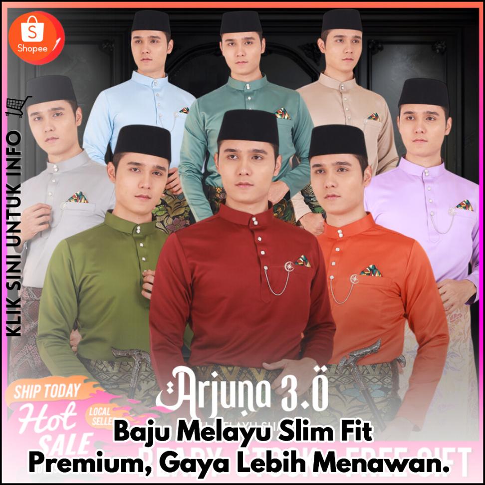 Baju Melayu Slim Fit Premium, Gaya Lebih Menawan.