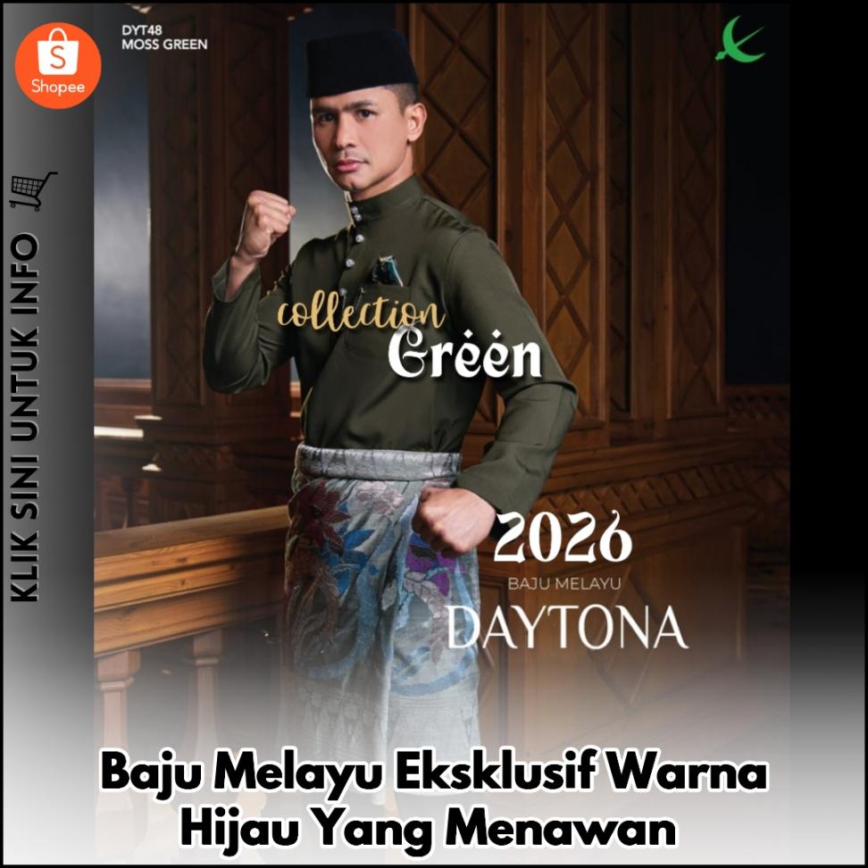 Baju Melayu Eksklusif Warna Hijau Yang Menawan
