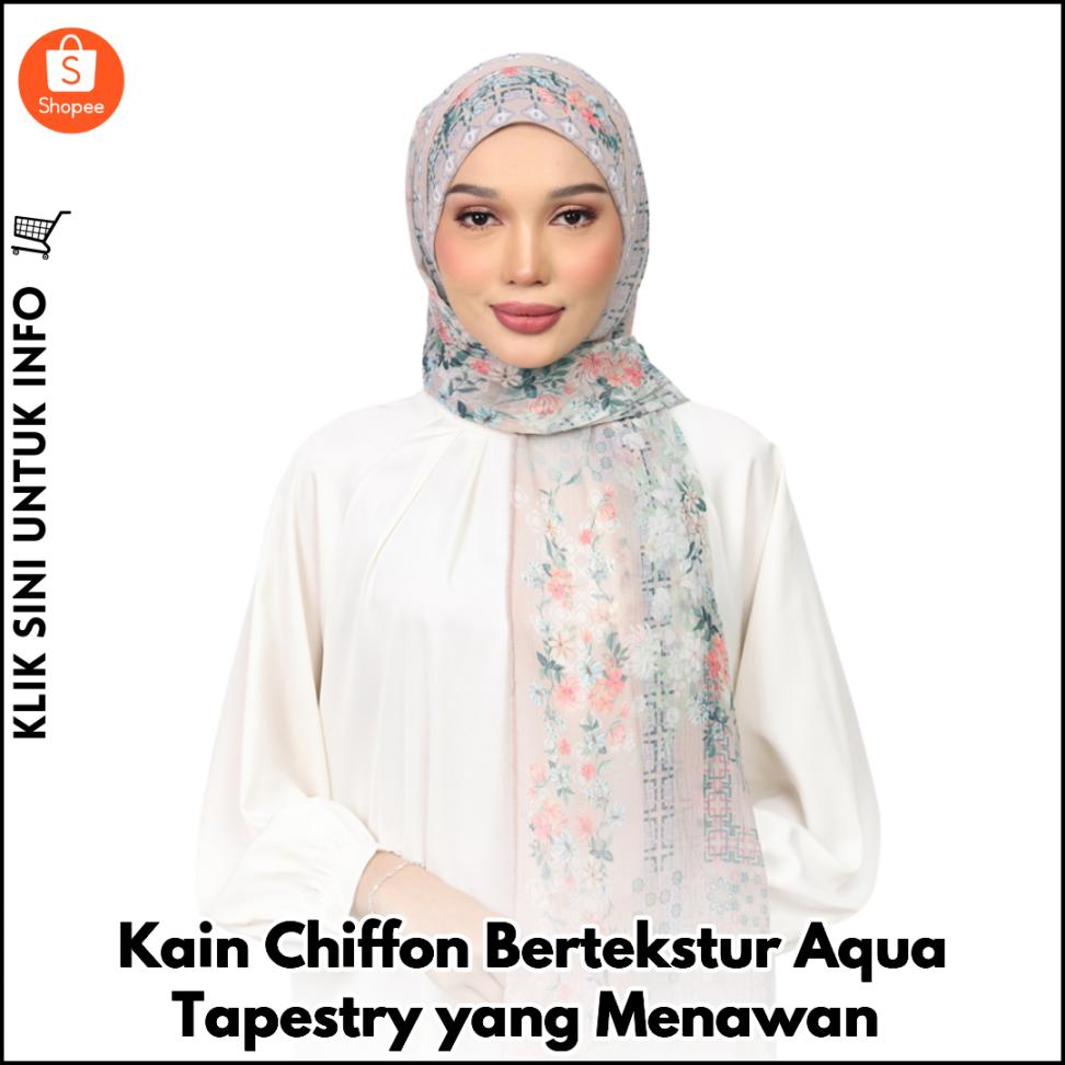Kain Chiffon Bertekstur Aqua Tapestry yang Menawan