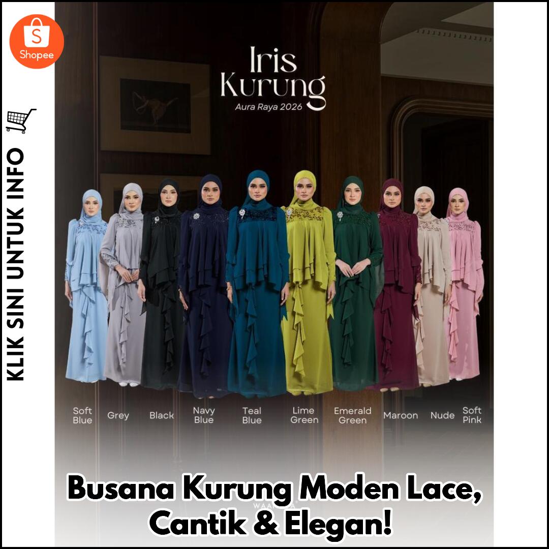 Busana Kurung Moden Lace, Cantik & Elegan!