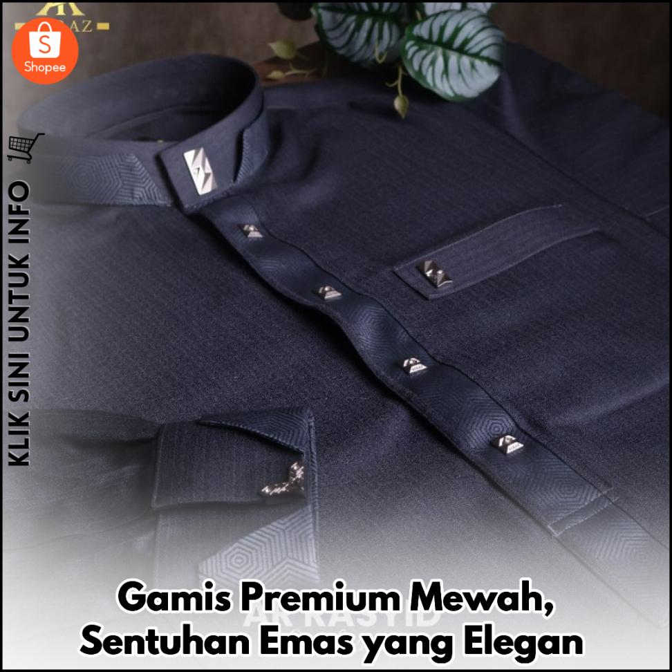 Gamis Premium Mewah, Sentuhan Emas yang Elegan