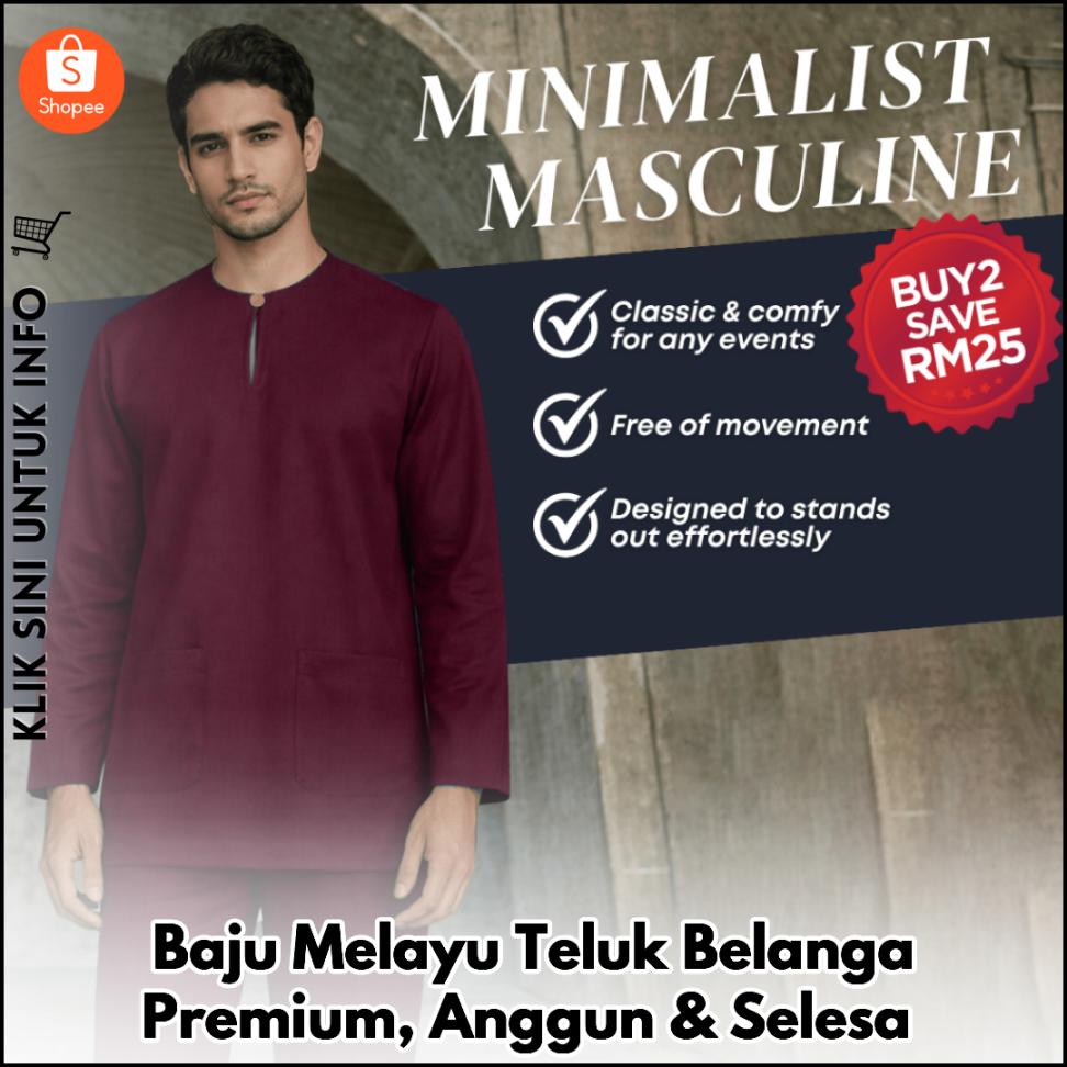 Baju Melayu Teluk Belanga Premium, Anggun & Selesa
