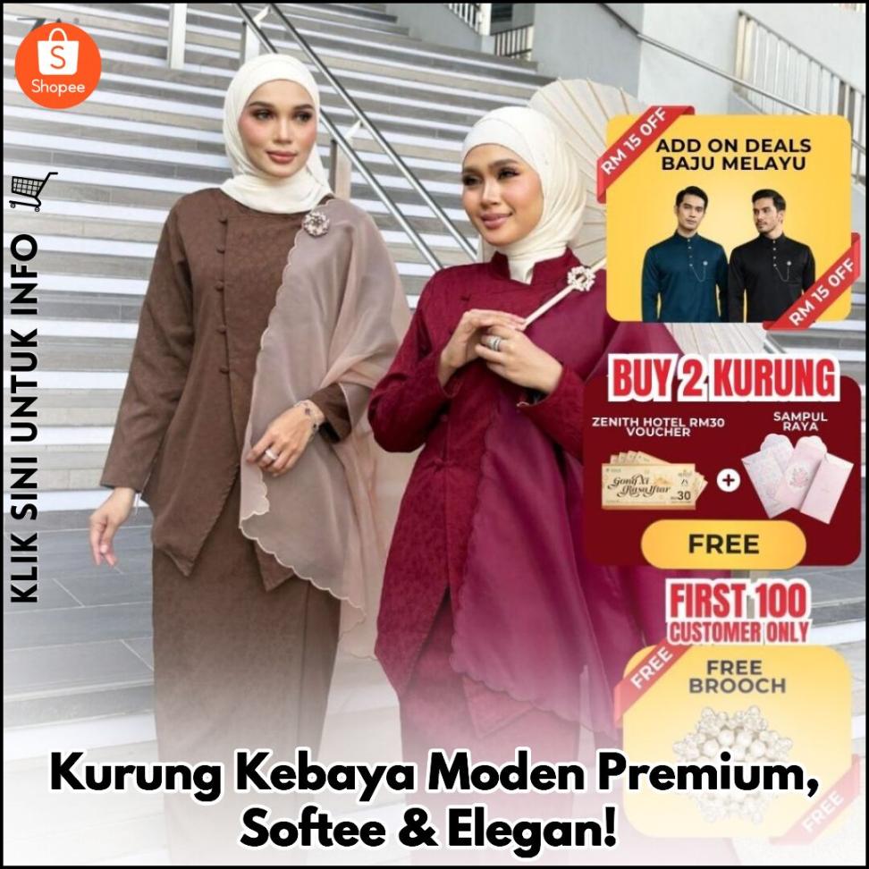 Kurung Kebaya Moden Premium, Softee & Elegan!