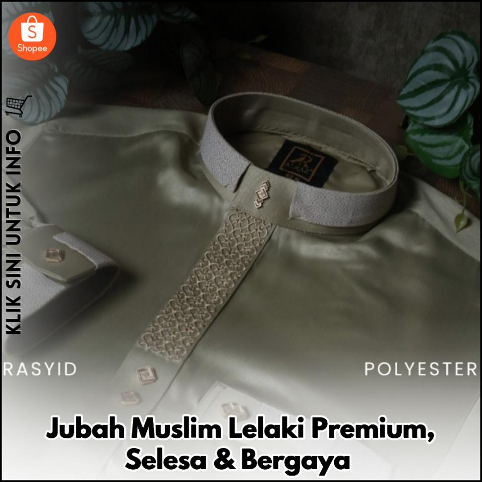 Jubah Muslim Lelaki Premium, Selesa & Bergaya