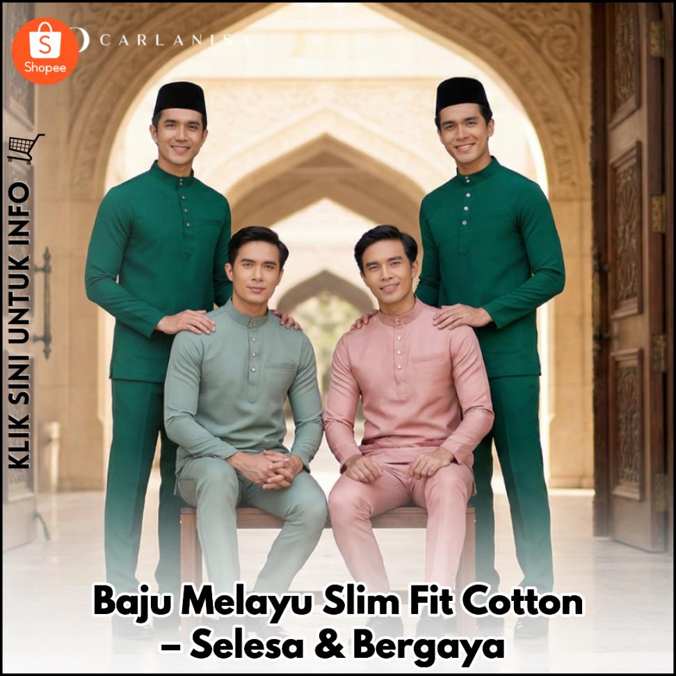 Baju Melayu Slim Fit Premium – Mudah & Bergaya