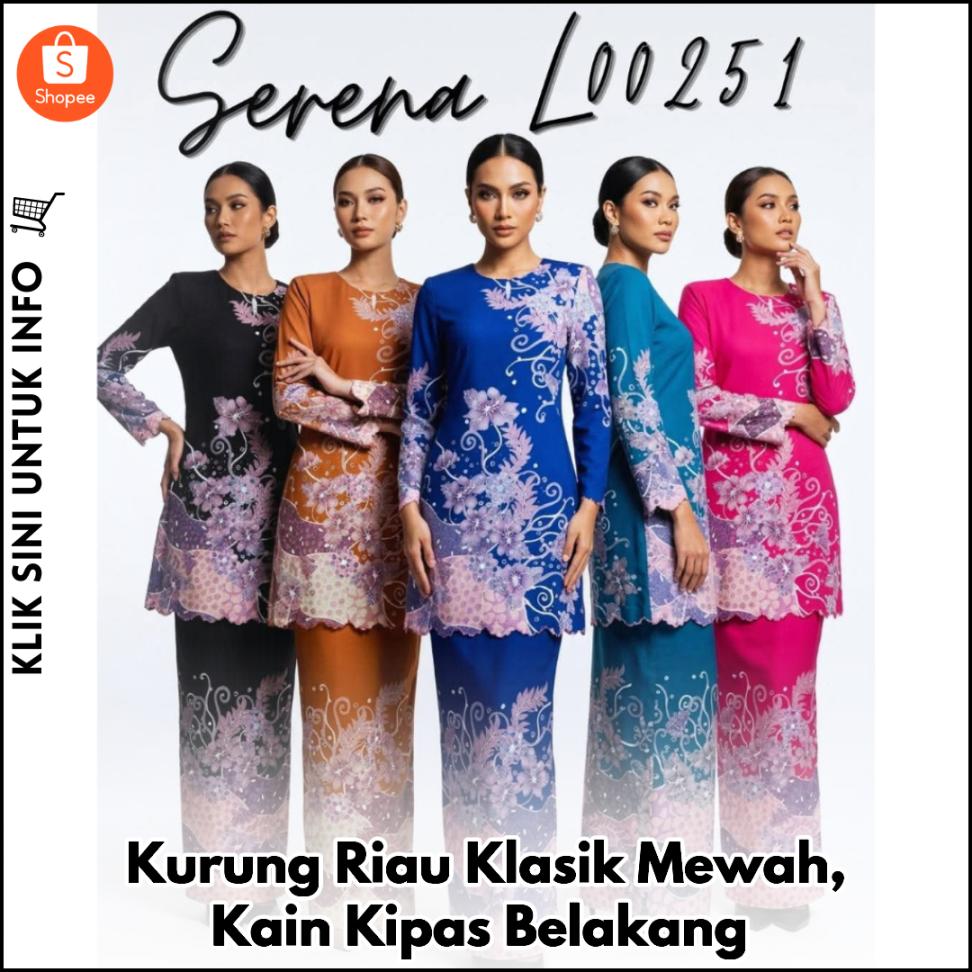 Kurung Riau Klasik Mewah, Kain Kipas Belakang