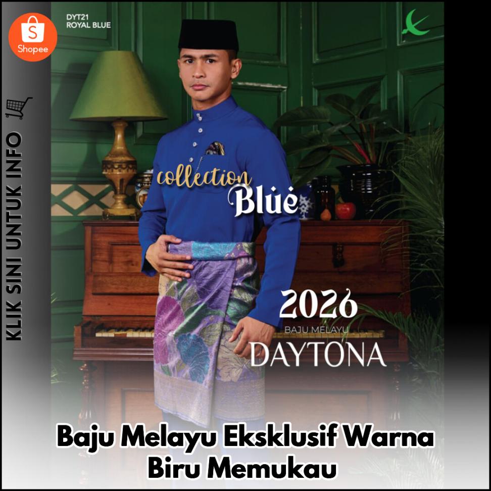 Baju Melayu Eksklusif Warna Biru Memukau