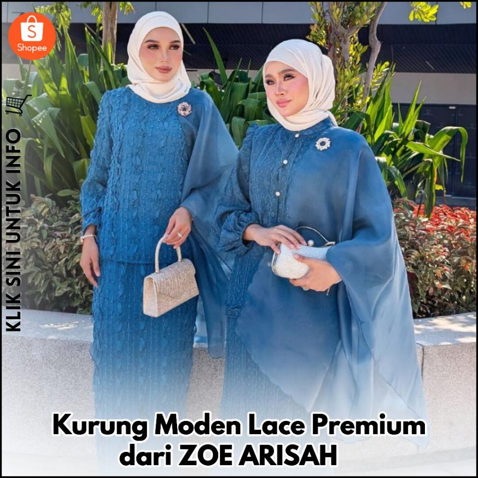 Kurung Moden Lace Eksklusif Raya 2026