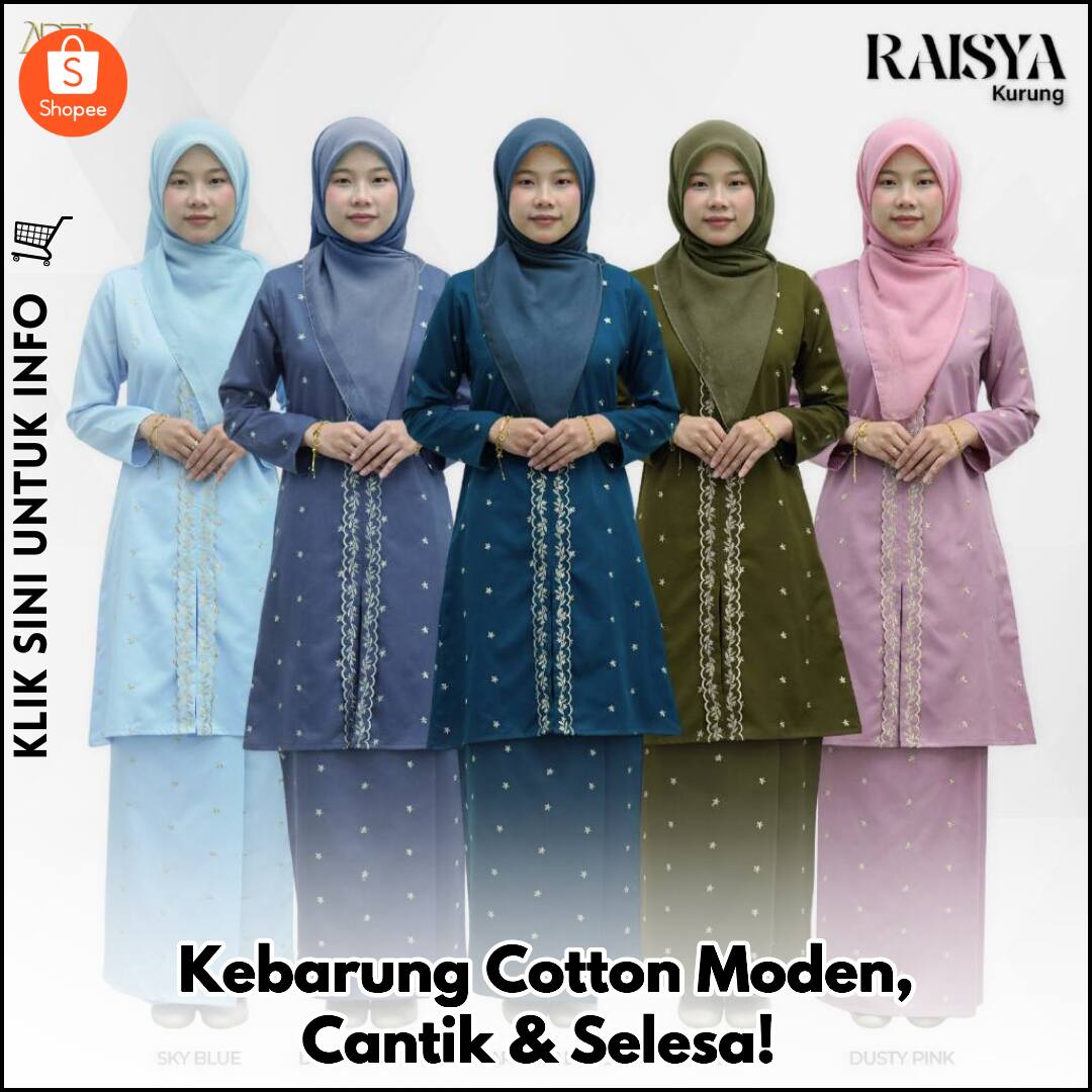 Kebarung Cotton Moden, Cantik & Selesa!