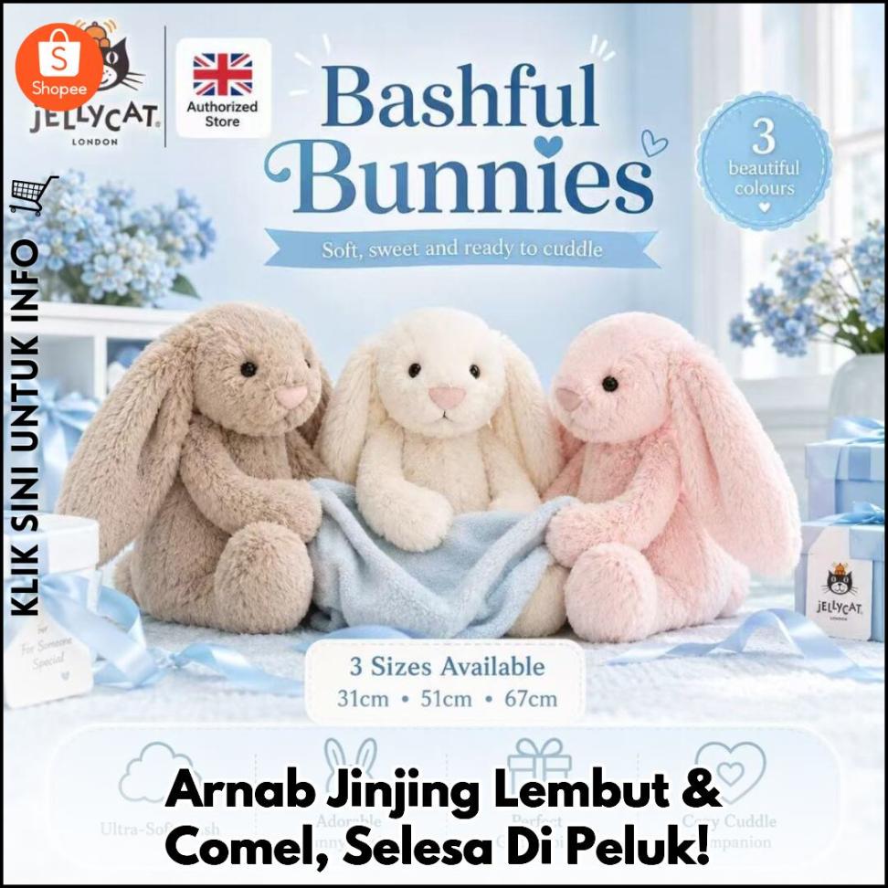 Arnab Jinjing Lembut & Comel, Selesa Di Peluk!