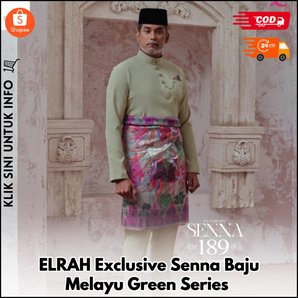 ELRAH Exclusive Senna Baju Melayu Green Series