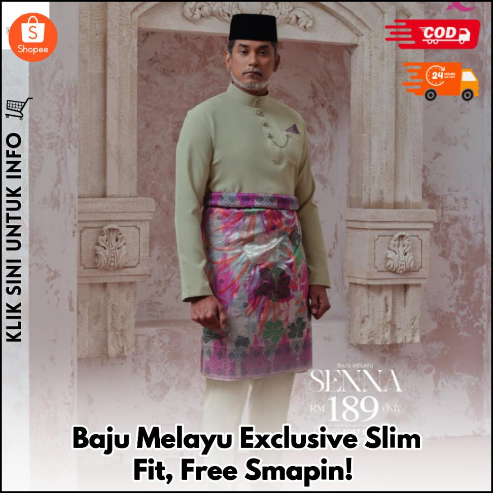 Baju Melayu Exclusive Slim Fit, Free Smapin!