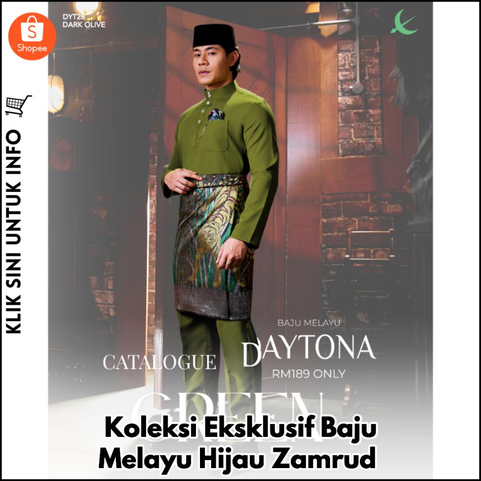 Koleksi Eksklusif Baju Melayu Hijau Zamrud