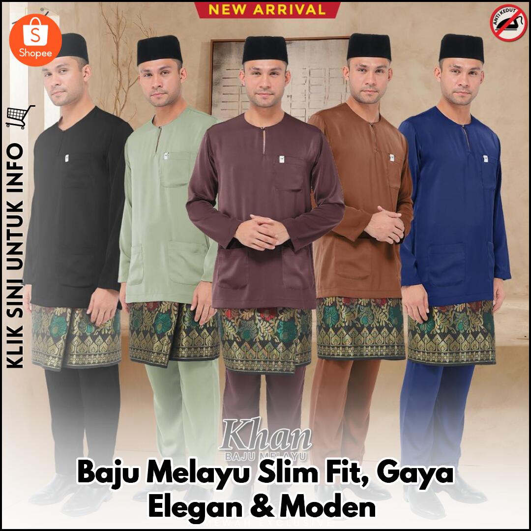 Baju Melayu Slim Fit, Gaya Elegan & Moden
