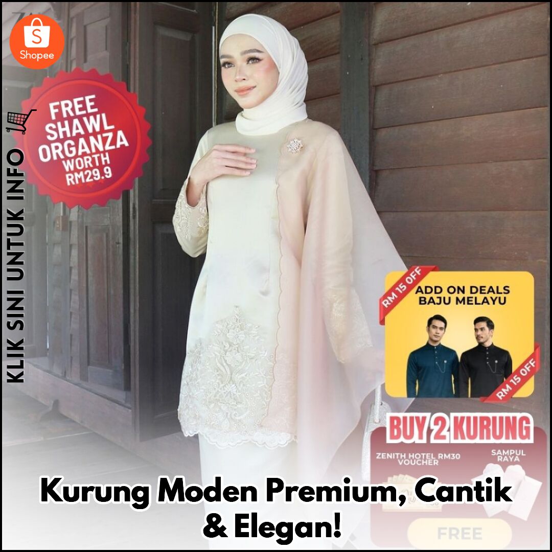 ZOE ARISAH: Kurung Moden Premium Satin Duchess Mewah!