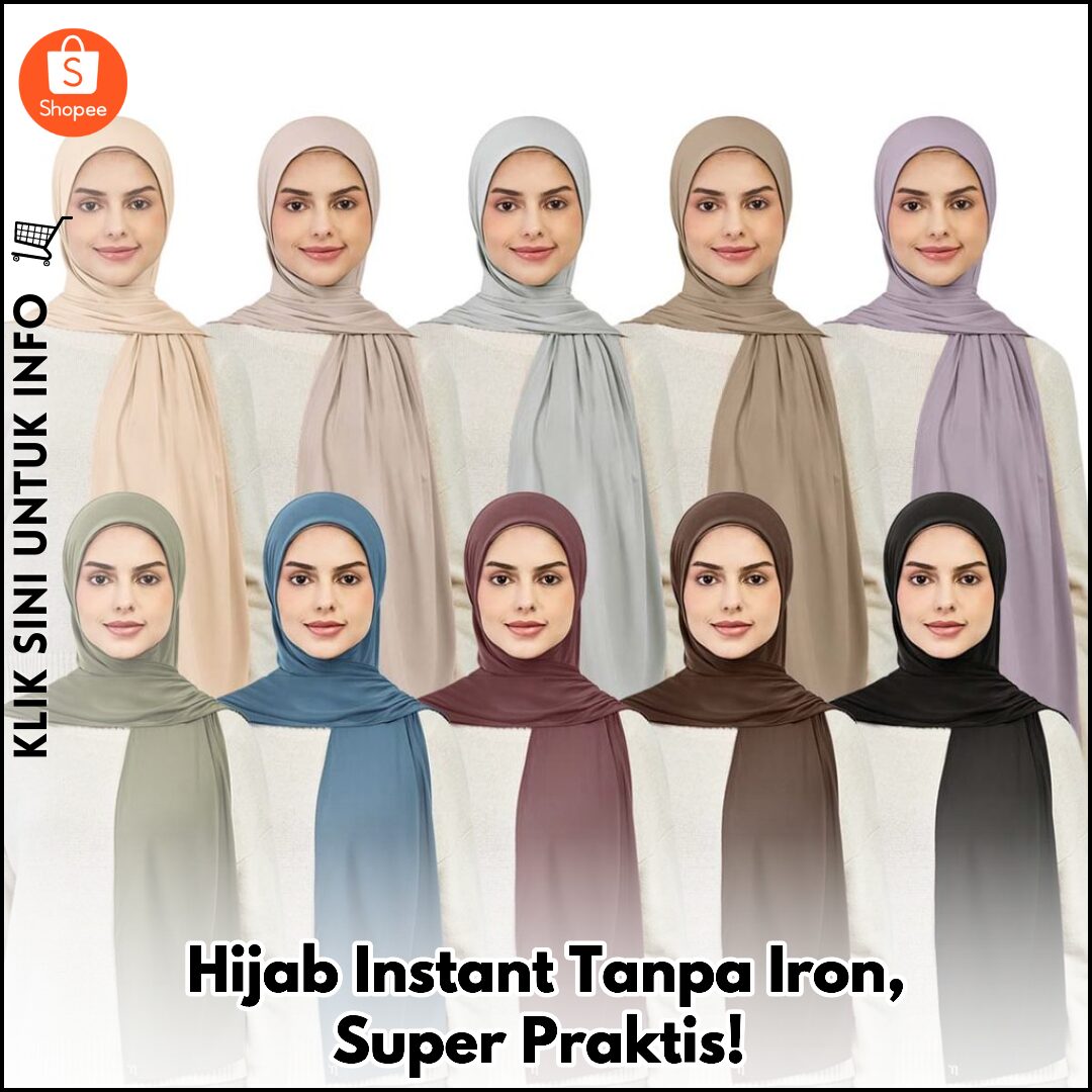Hijab Instant Tanpa Iron, Super Praktis!