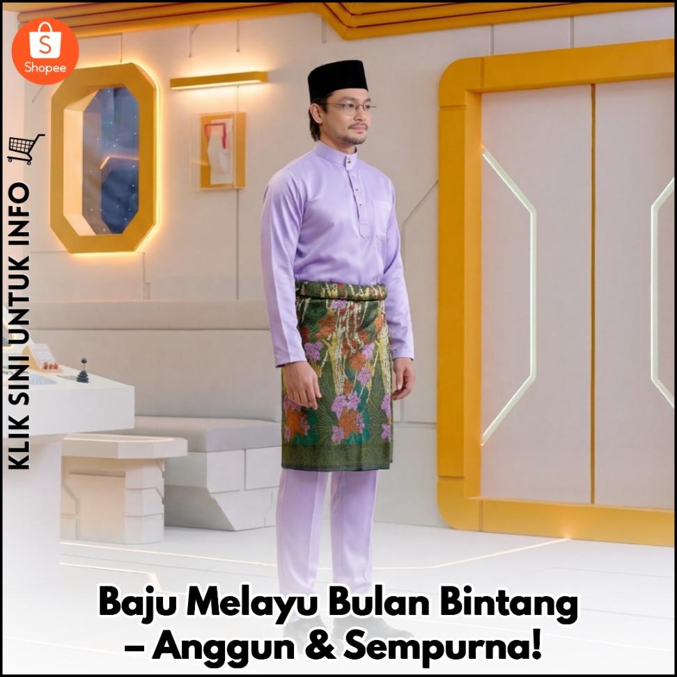 Baju Melayu Bulan Bintang – Anggun & Sempurna!