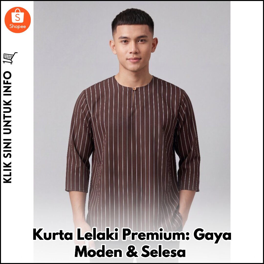 Kurta Jalur Premium – Gagah & Bergaya