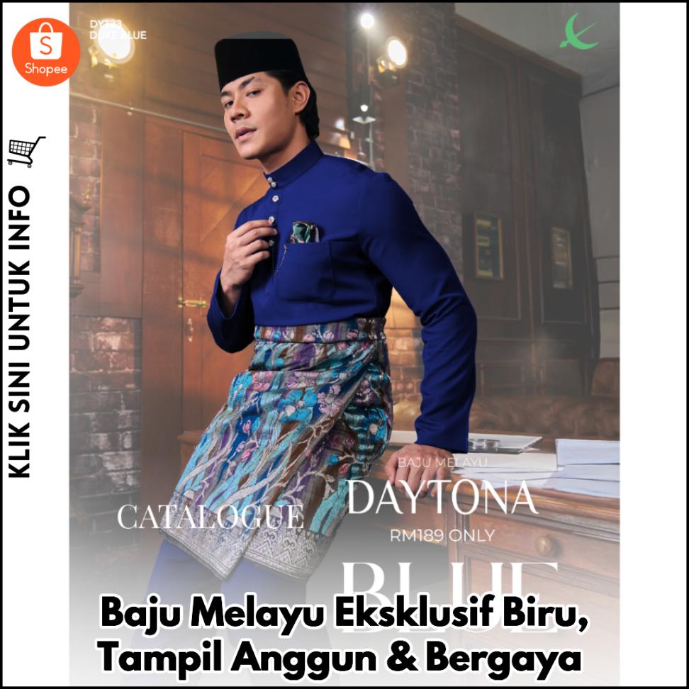 Baju Melayu Eksklusif Biru, Tampil Anggun & Bergaya