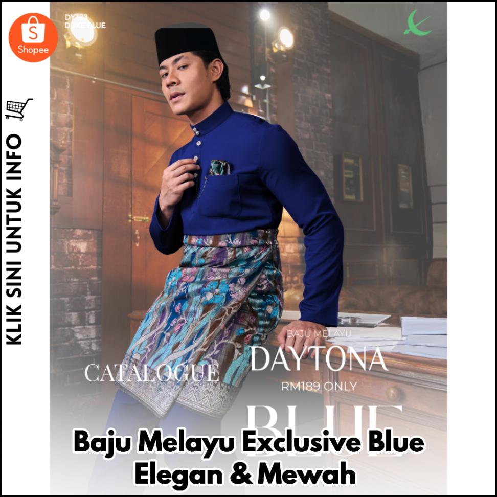 Baju Melayu Exclusive Blue Elegan & Mewah