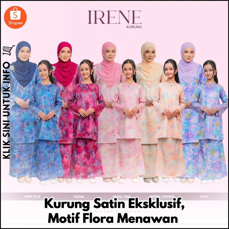 Kurung Satin Eksklusif, Motif Flora Menawan