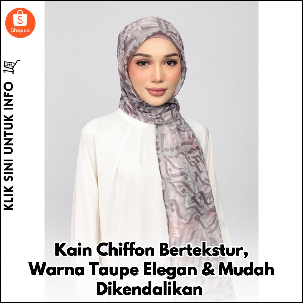 Kain Chiffon Bertekstur, Warna Taupe Elegan & Mudah Dikendalikan