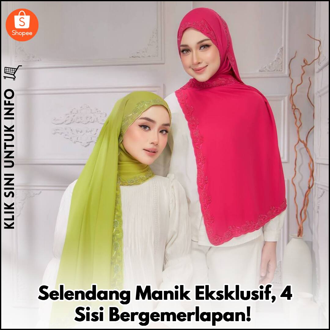 Selendang Manik Eksklusif, 4 Sisi Bergemerlapan!