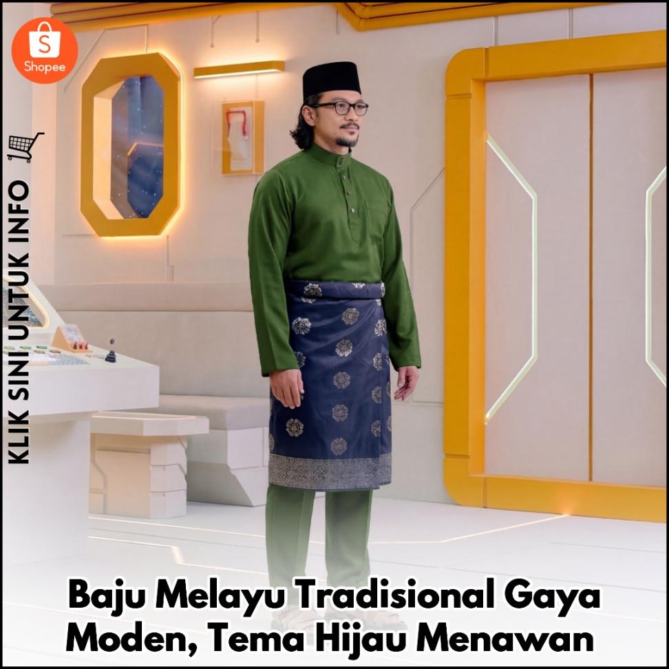 Baju Melayu Tradisional Gaya Moden, Tema Hijau Menawan