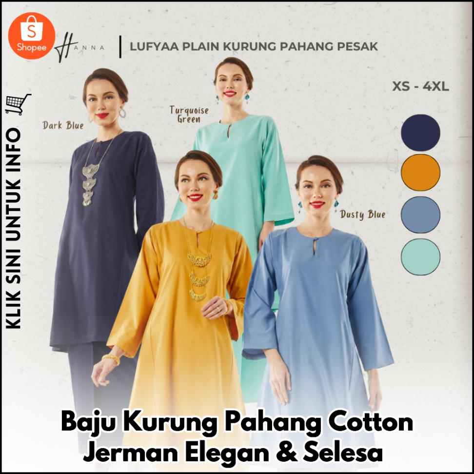 Baju Kurung Pahang Cotton Jerman Elegan & Selesa