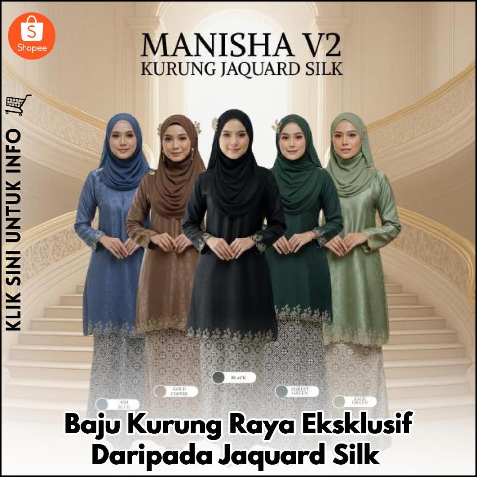 Baju Kurung Raya Eksklusif Daripada Jaquard Silk
