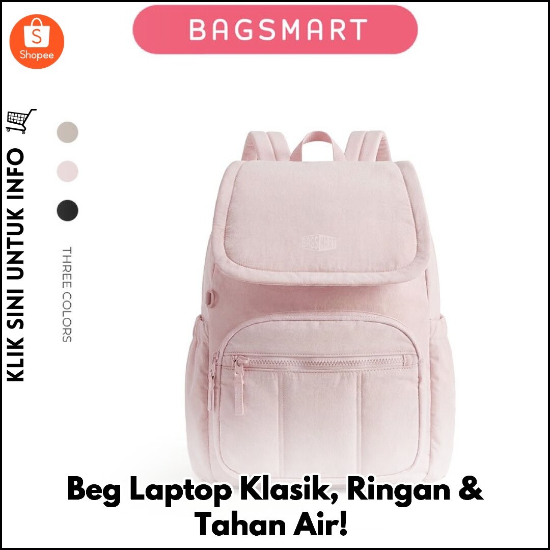 Beg Laptop Klasik, Ringan & Tahan Air!