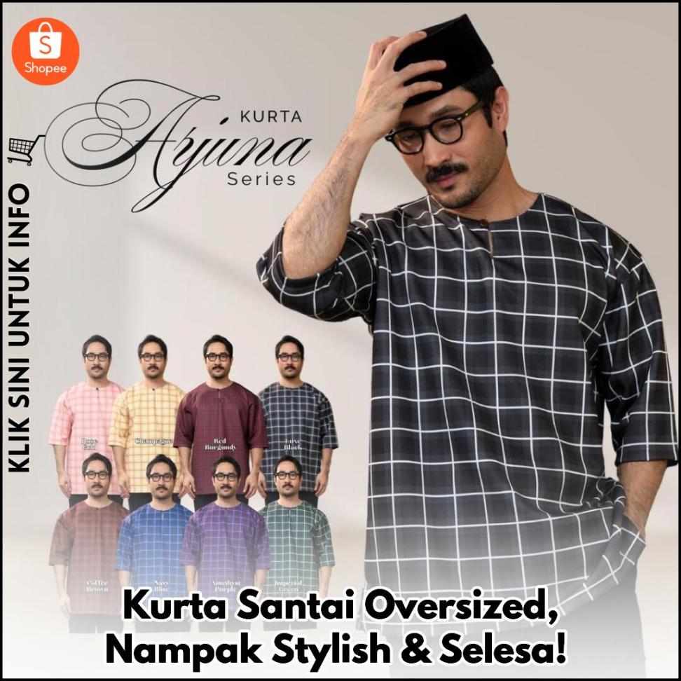 Kurta Santai Oversized, Nampak Stylish & Selesa!