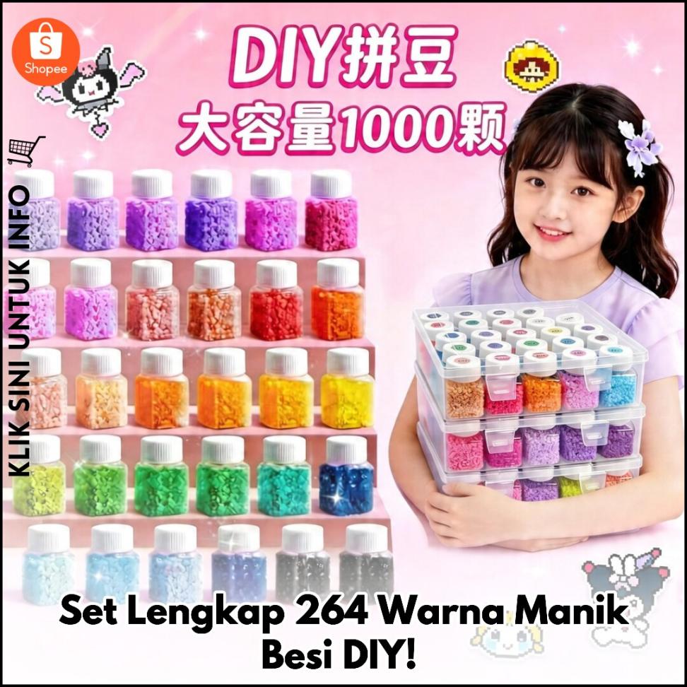 Set Lengkap 264 Warna Manik Besi DIY!