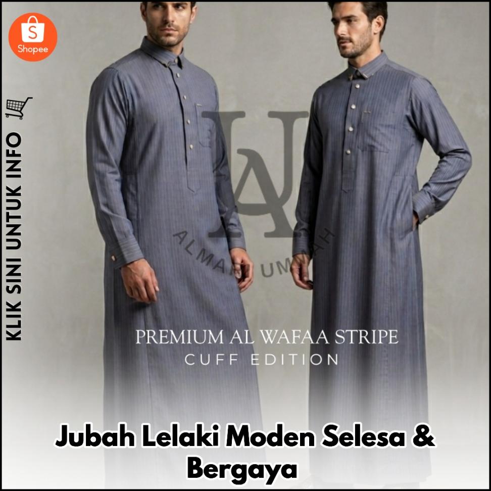 Jubah Lelaki Moden Selesa & Bergaya