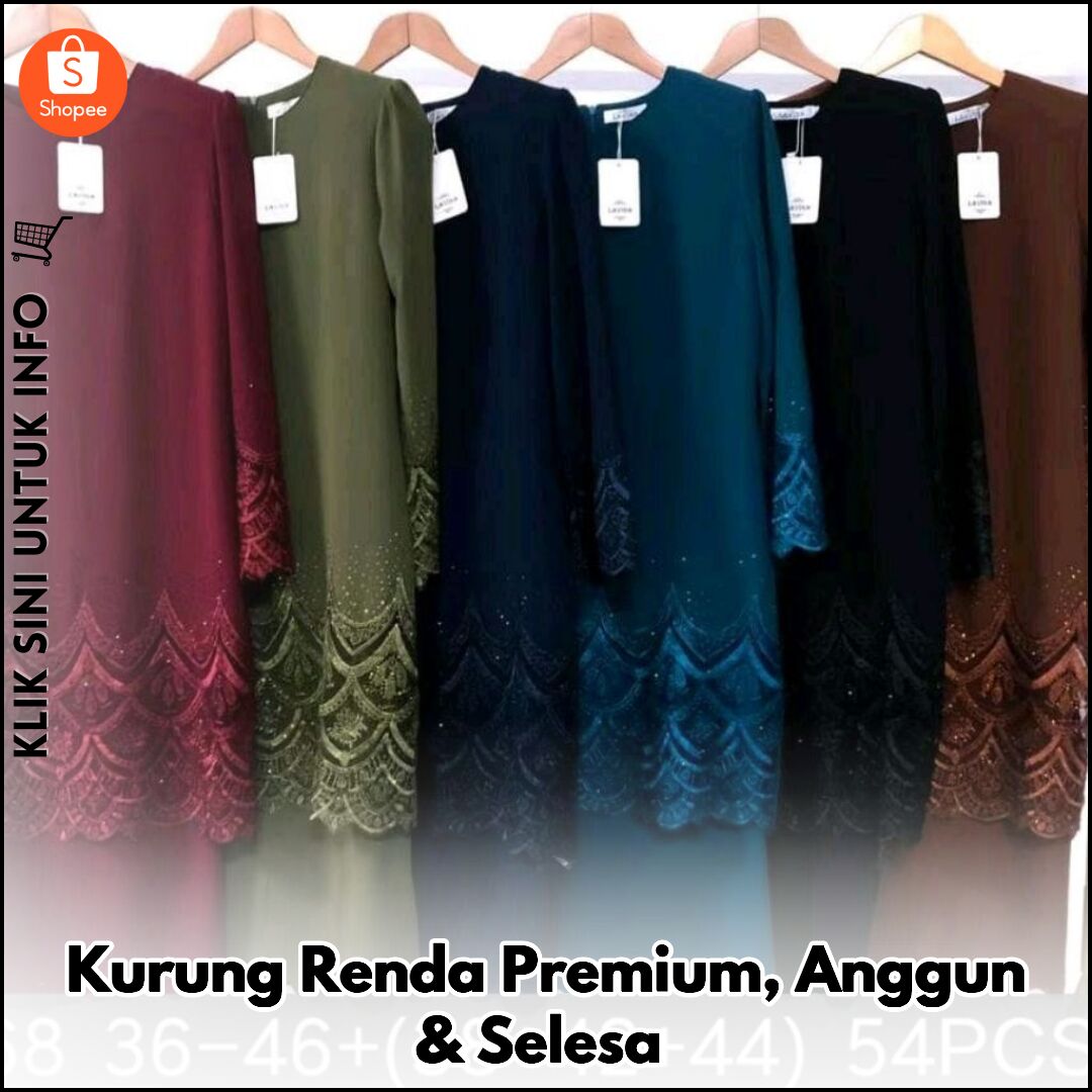 Kurung Renda Premium, Anggun & Selesa