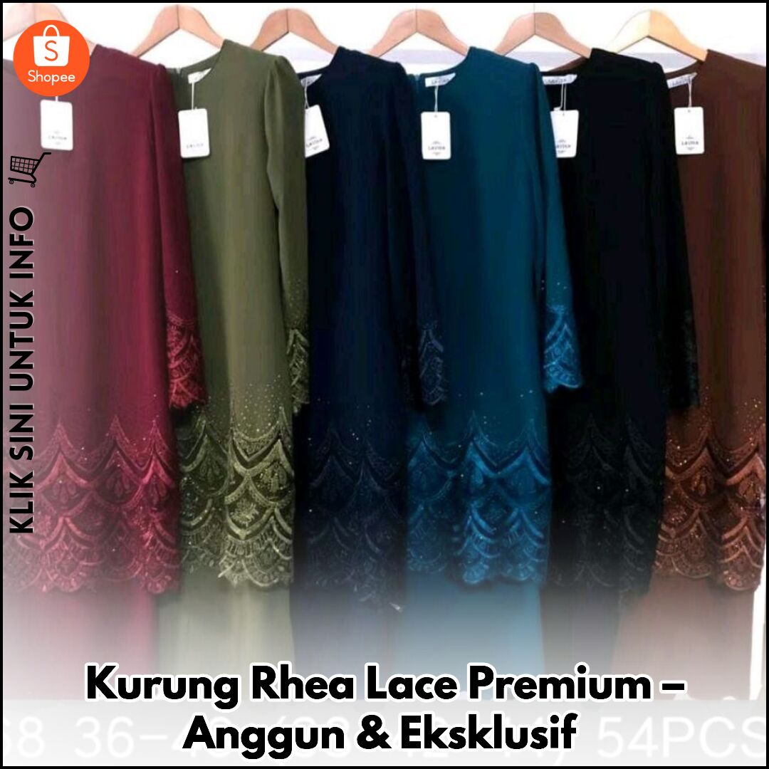 Kurung Rhea Lace Premium – Anggun & Eksklusif