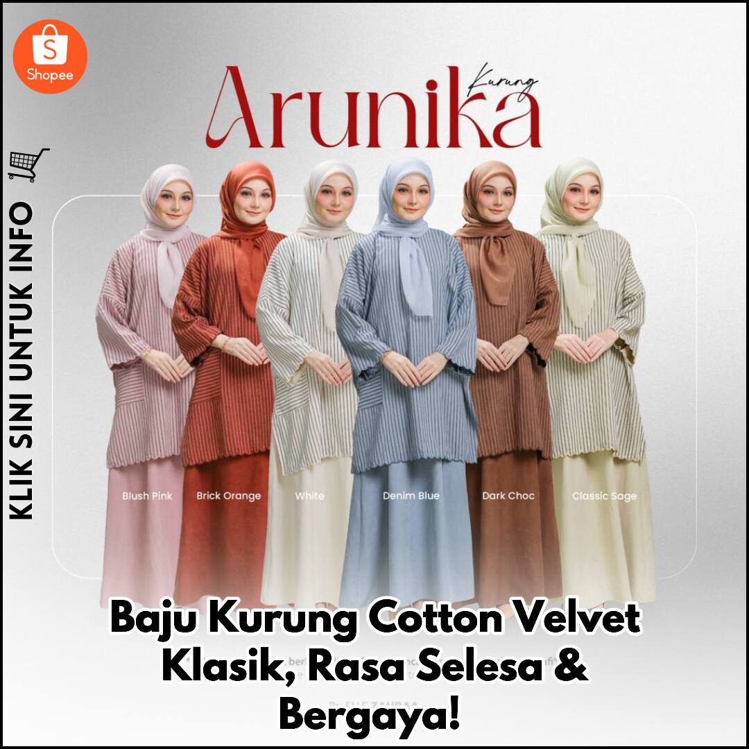 Baju Kurung Cotton Velvet Klasik & Elegan
